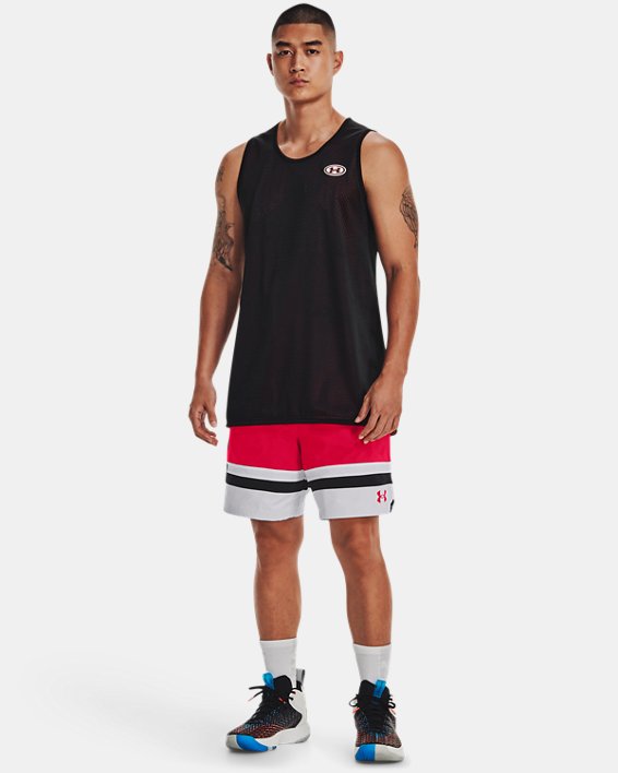 Men's UA Baseline Woven Shorts in Red image number 2